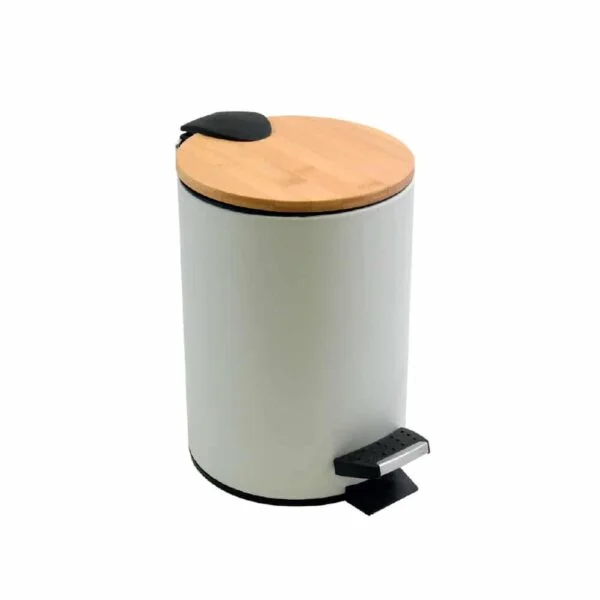 Χαρτοδοχείο μπάνιου Spirella Adonis – Λευκό Bamboo – 5L